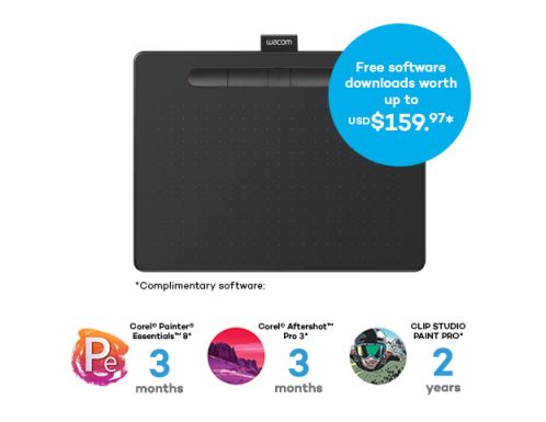 Wacom Intuos Medium with Bluetooth - Black| Wacom Singapore