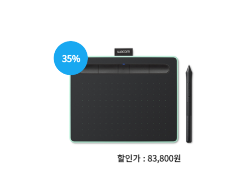 [리퍼비쉬] 와콤 인튜어스 소형 블루투스, 피스타치오 그린 - 35% 할인
