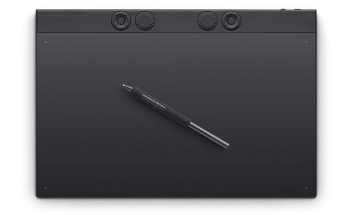 Wacom Intuos Pro Large pen tablet main image overhead view with pen