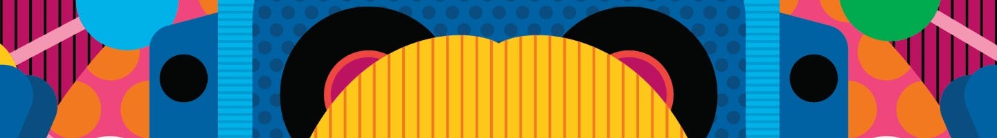 vibrantly colored shapes as background