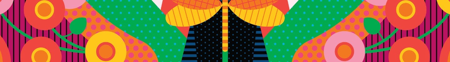 vibrantly colored shapes as background